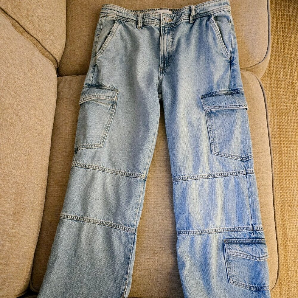Zara Cargo Wide-Leg Jeans